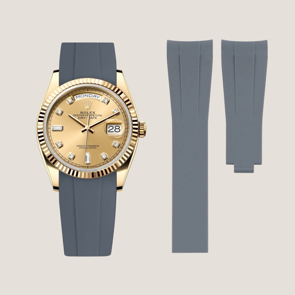 Rolex Day-Date Rubber Strap for Deployant Clasp