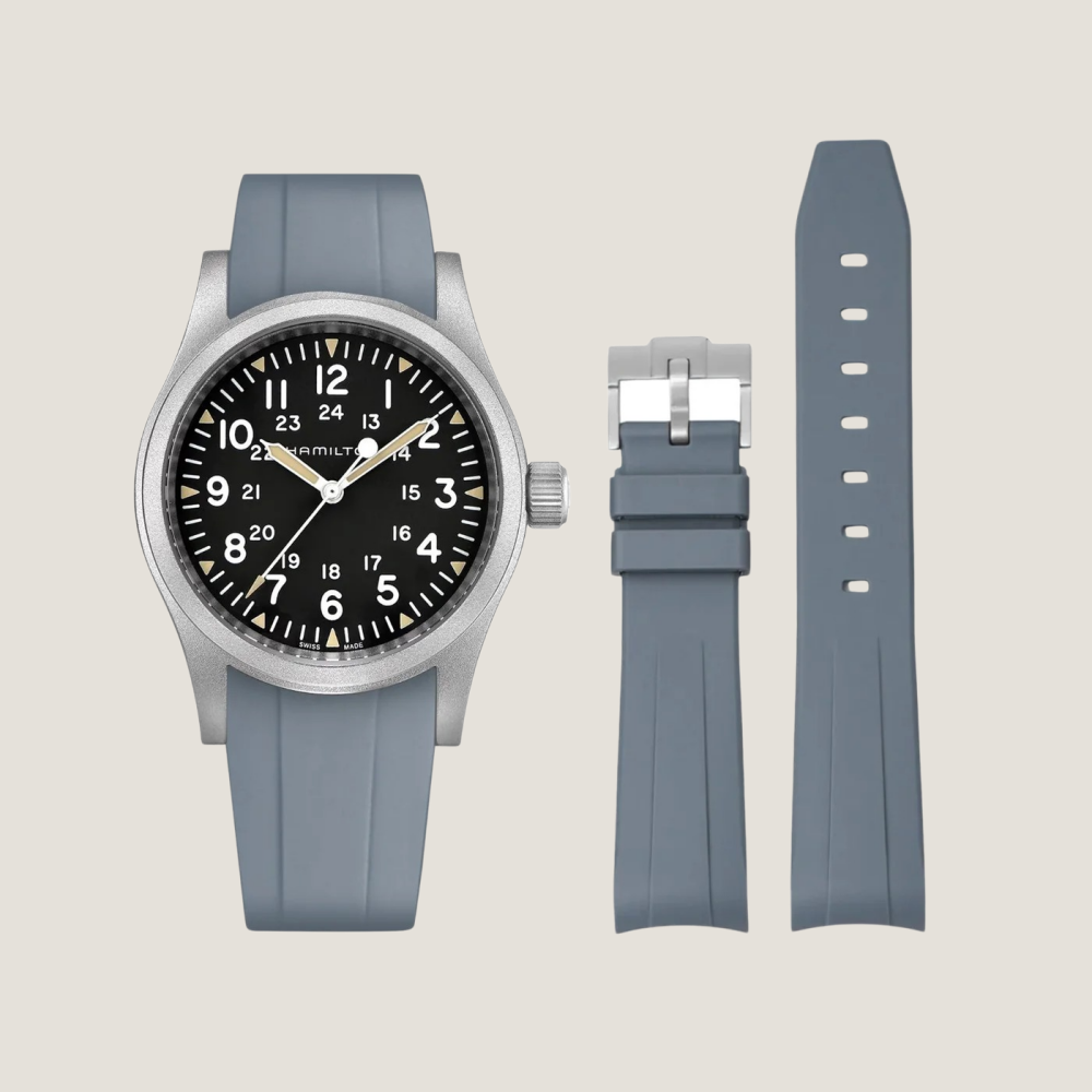 FKM Rubber Strap for Hamilton Khaki Field