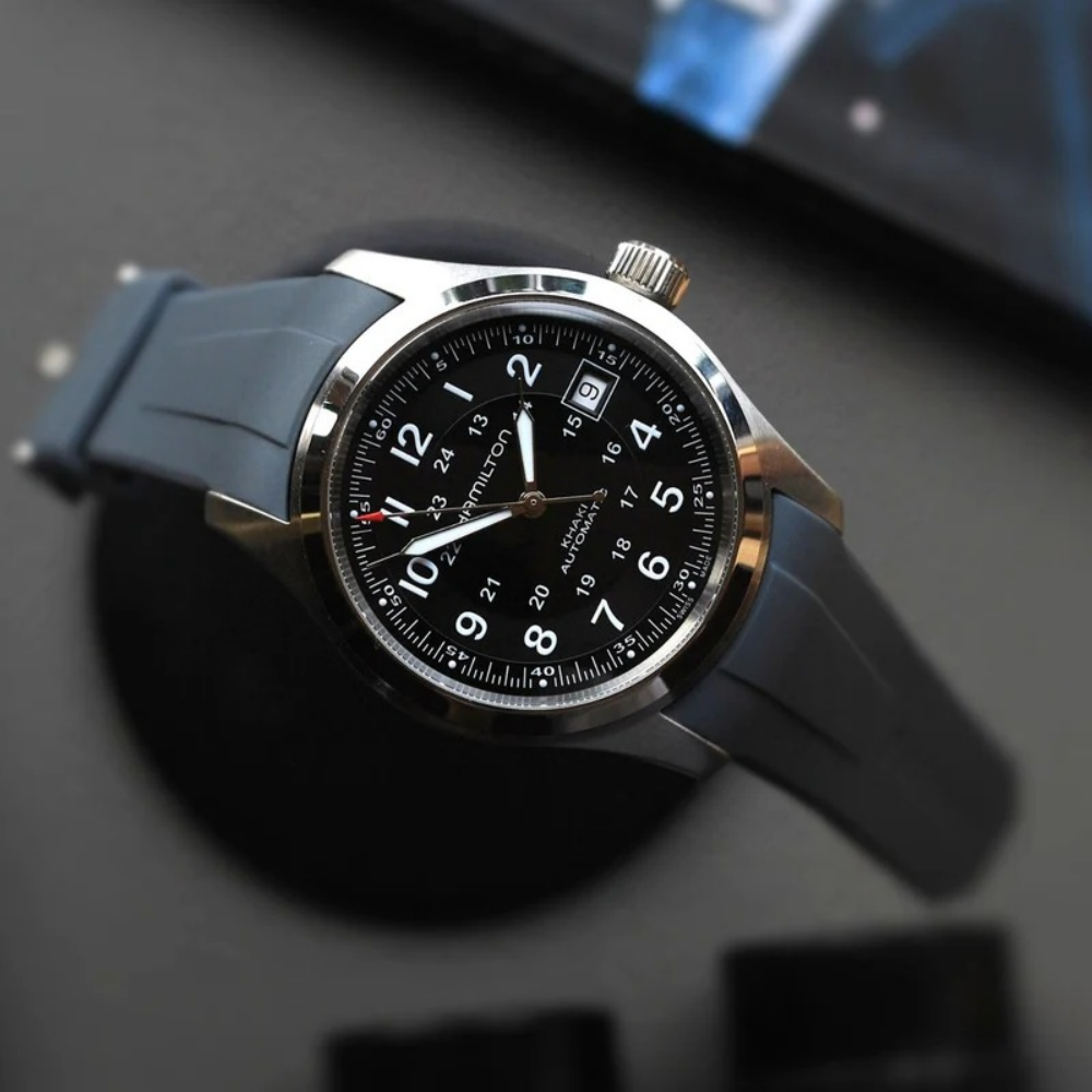 FKM Rubber Strap for Hamilton Khaki Field