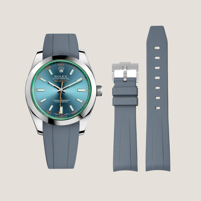 FKM Rubber Strap for Rolex Milgauss Pin Buckle
