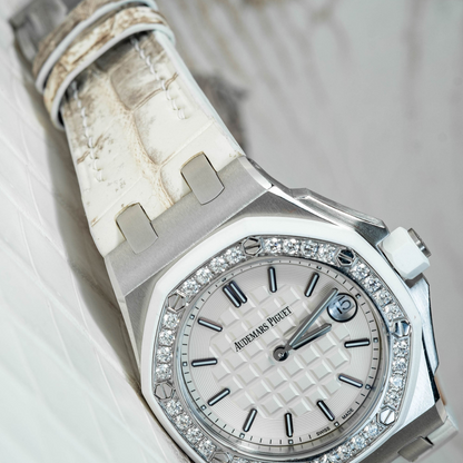 Alligator Leather Strap for AP Women's Watches