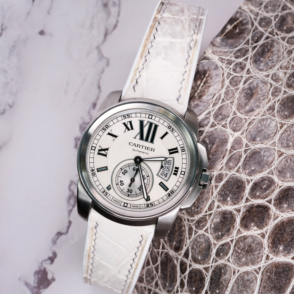 Alligator Leather Strap for Cartier Calibre
