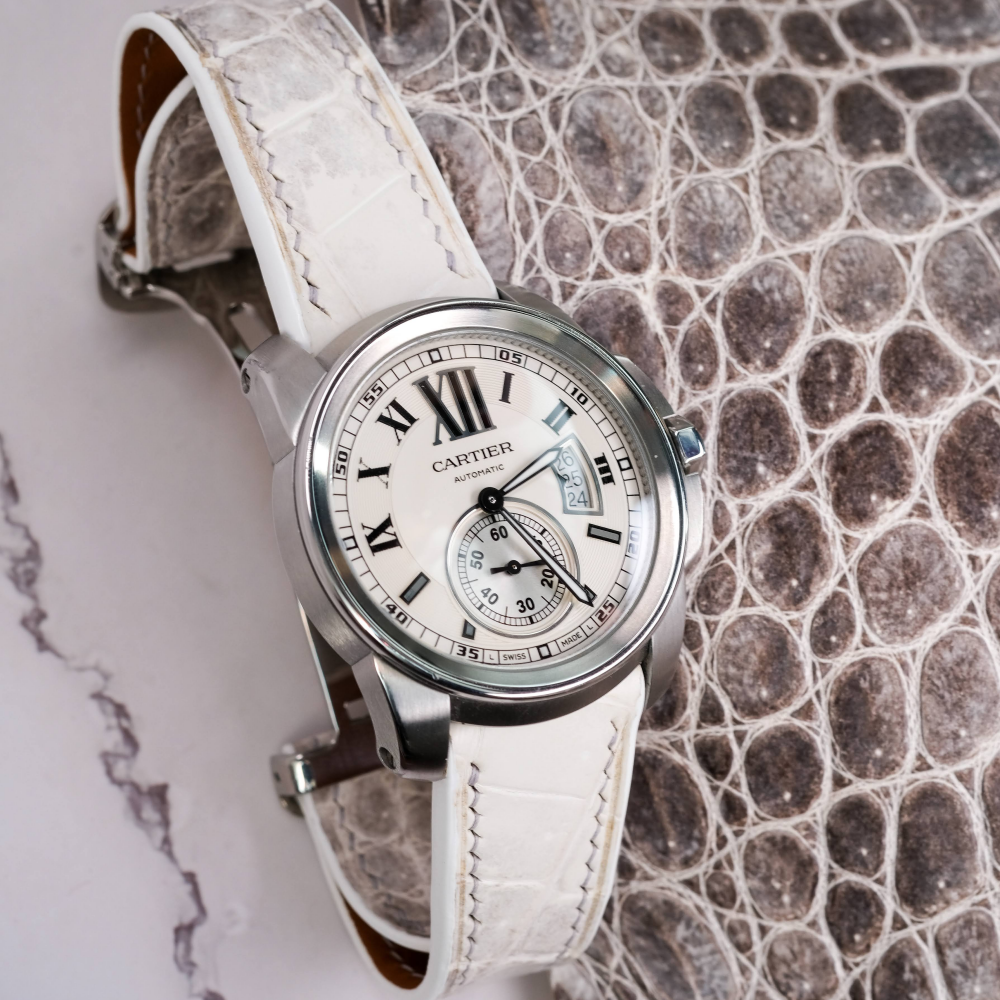 Alligator Leather Strap for Cartier Calibre