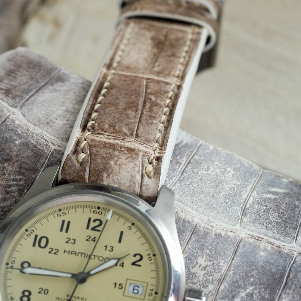 Alligator Leather Strap for Hamilton