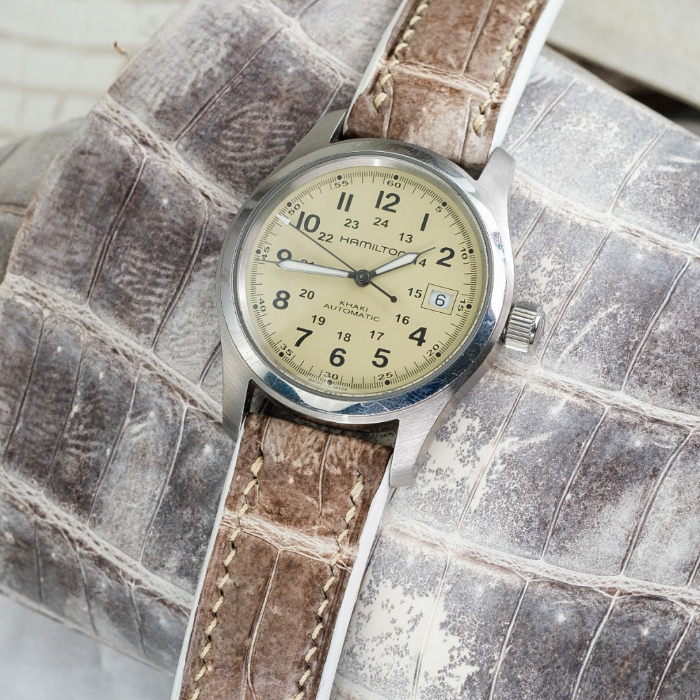Alligator Leather Strap for Hamilton