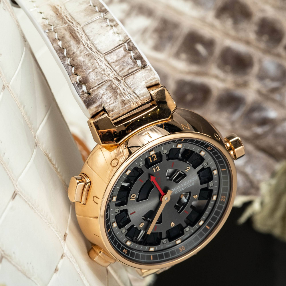 Alligator Leather Strap for Louis Vuitton Watch
