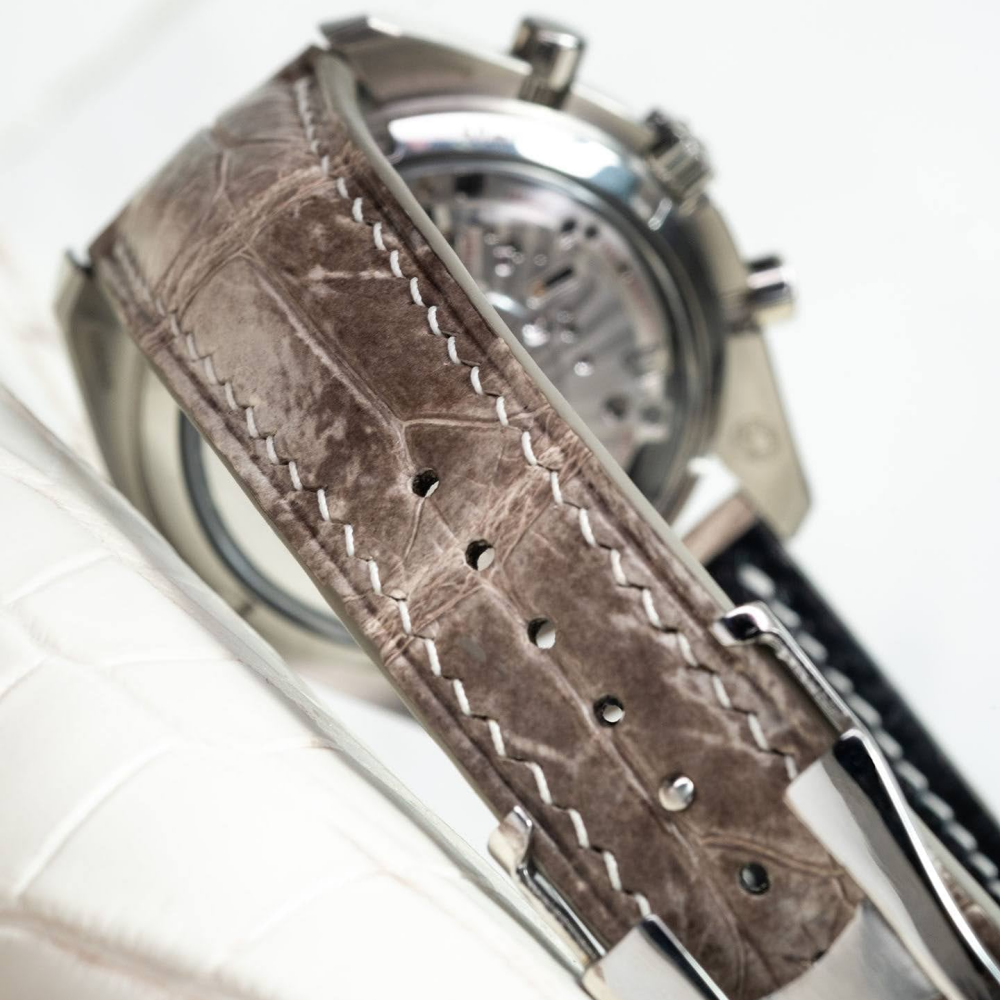 Alligator Leather Strap for Omega Speedmaster