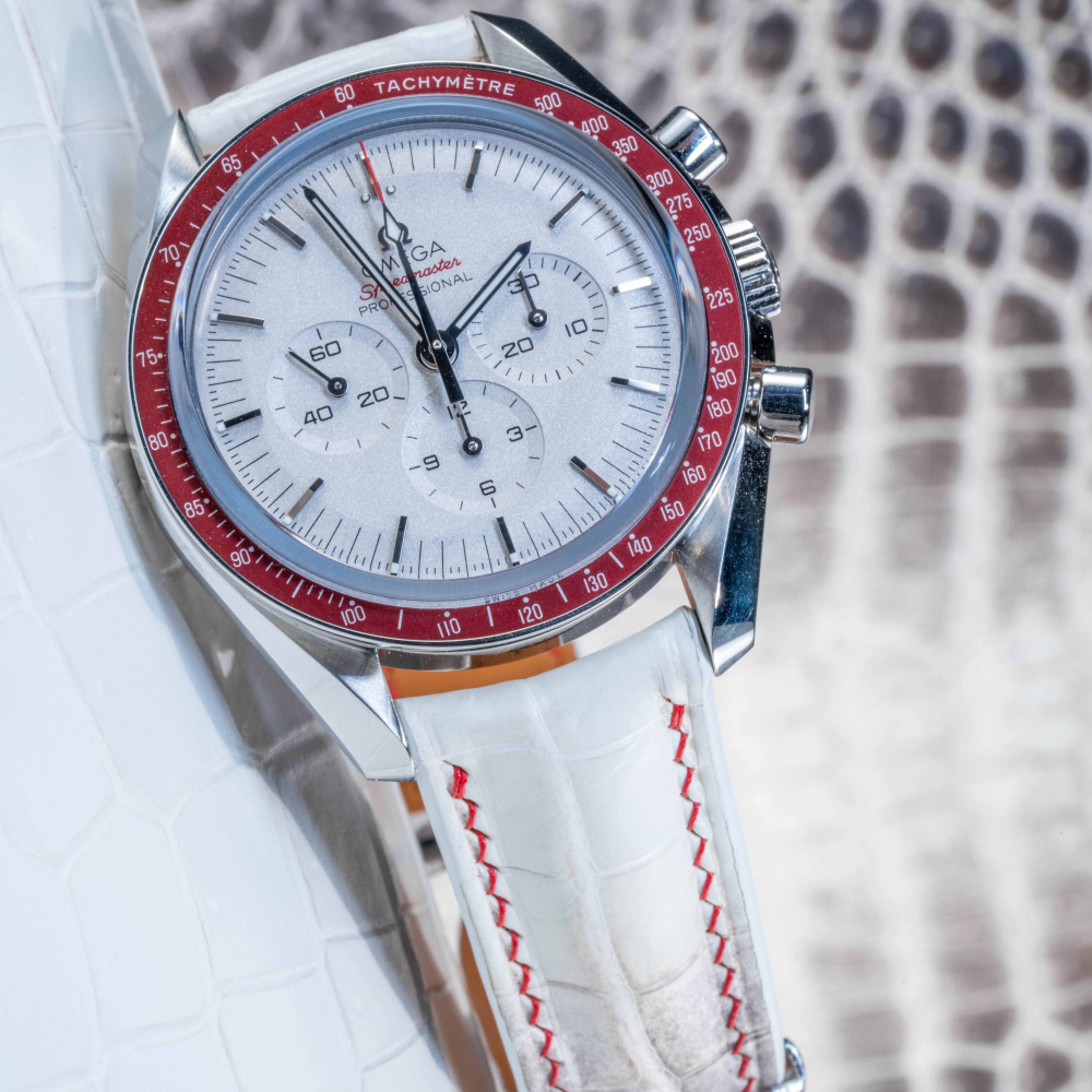 Alligator Leather Strap for Omega Speedmaster