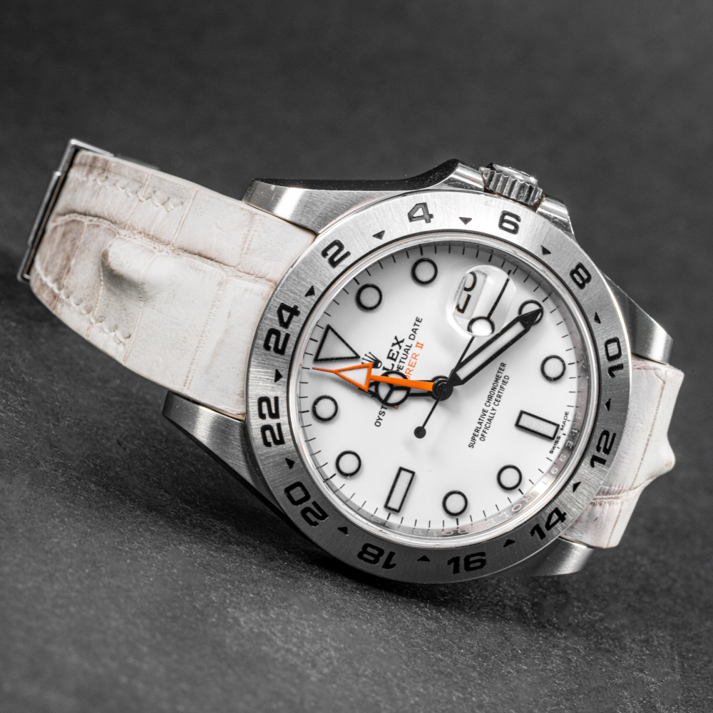 Alligator Leather Strap for Rolex Explorer II