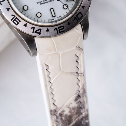 Alligator Leather Strap for Rolex Explorer II