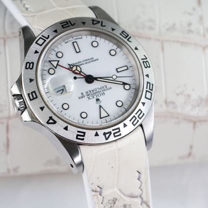 Alligator Leather Strap for Rolex Explorer II