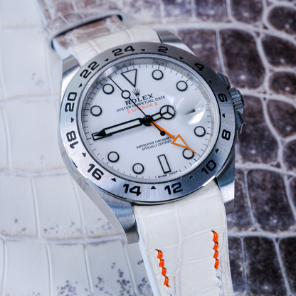 Alligator Leather Strap for Rolex Explorer II