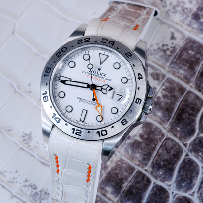 Alligator Leather Strap for Rolex Explorer II