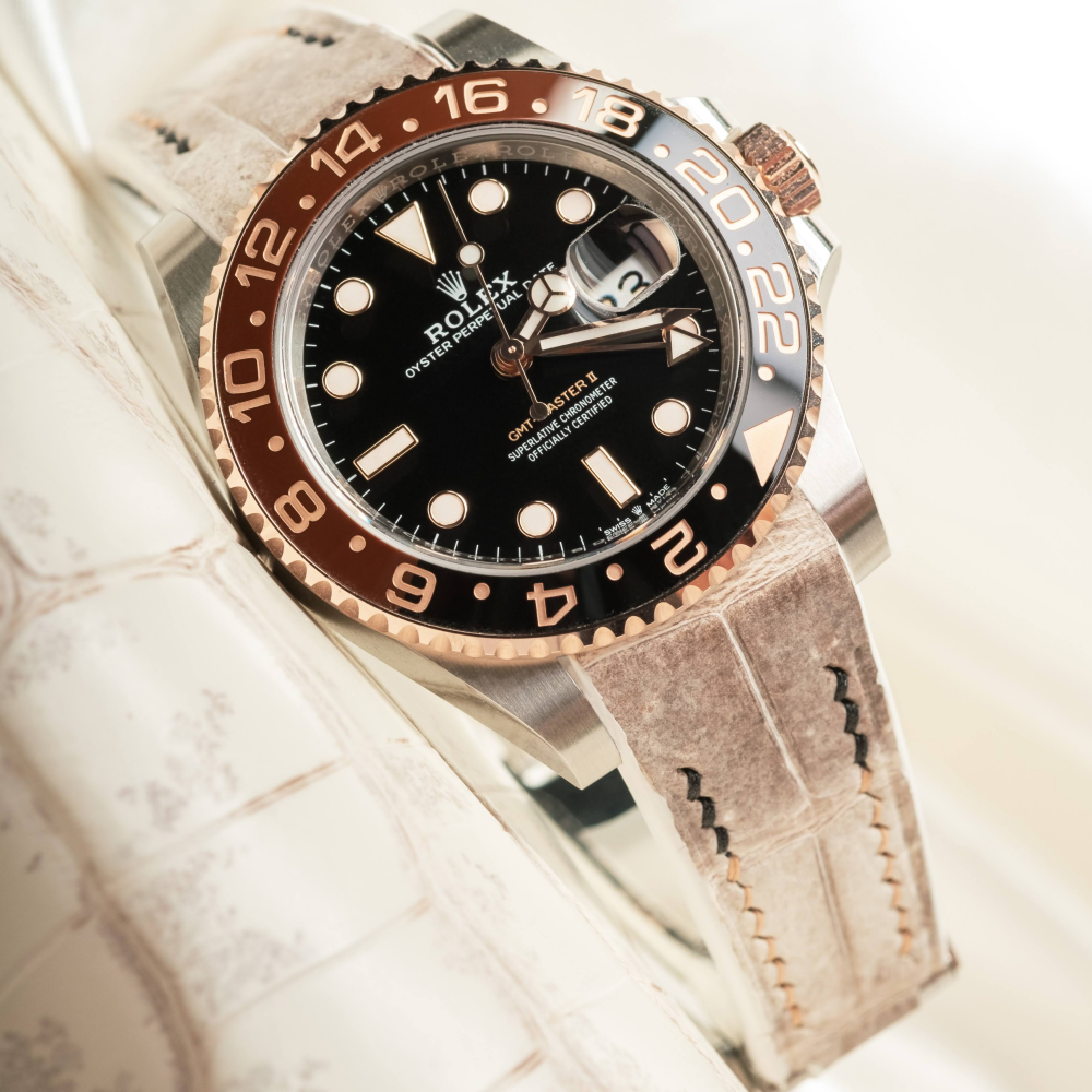 Alligator Leather Strap for Rolex GMT-Master II
