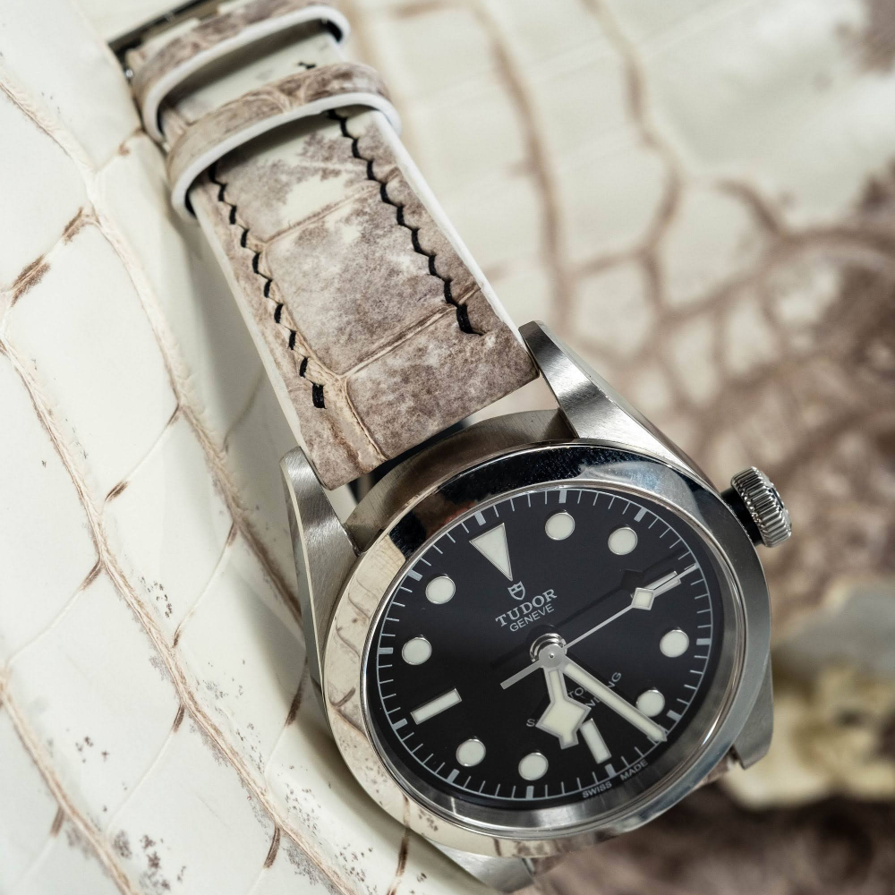 Alligator Leather Strap for Tudor Black Bay