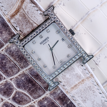 Alligator Leather Strap for Hermes Watch