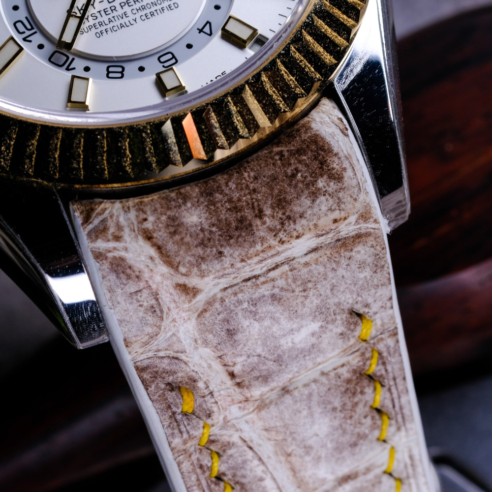 Alligator Leather Strap for Rolex Sky-Dweller