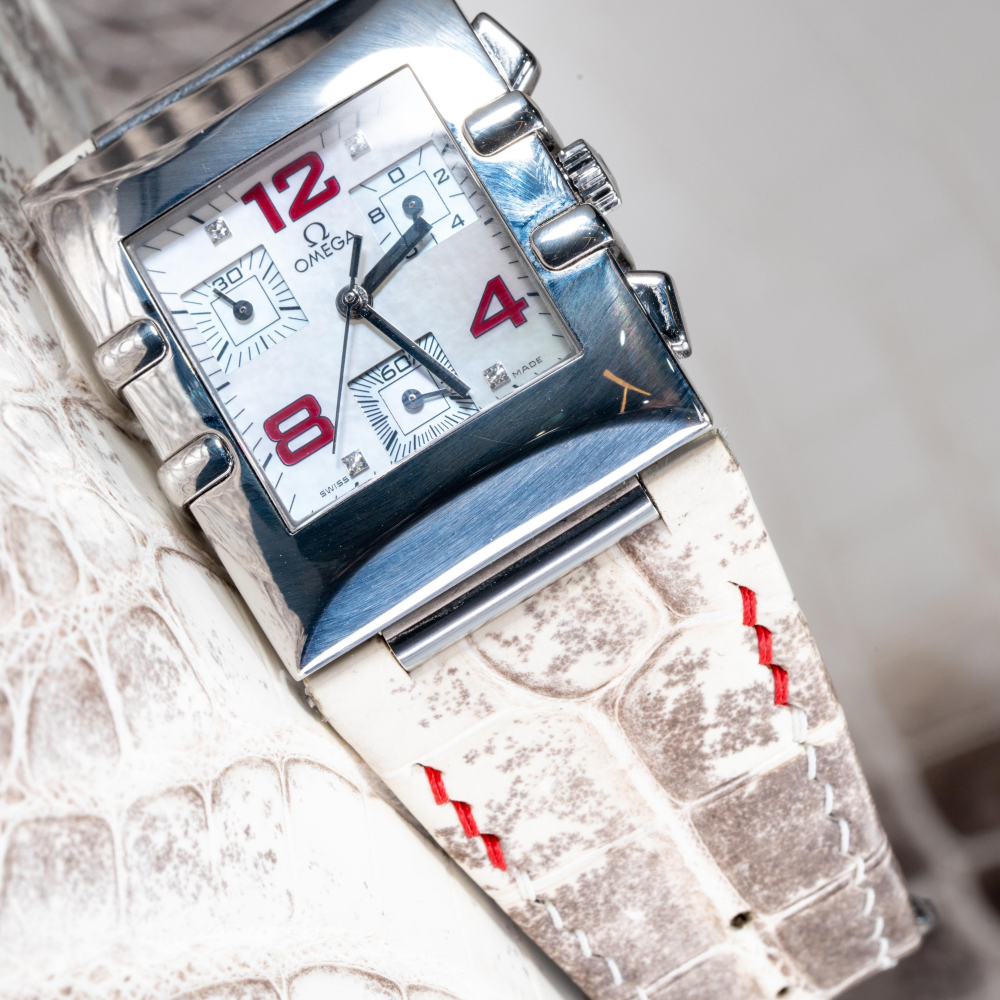 Alligator Leather Strap for Omega Constellation