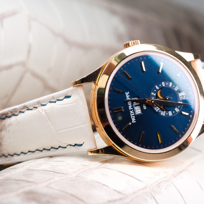 Alligator Leather Strap for Patek Philippe Annual Calendar