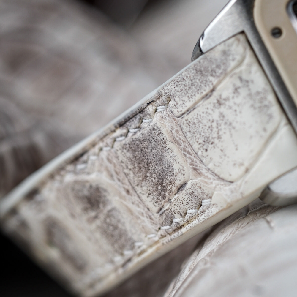Alligator Leather Strap for Cartier Santos 100 Push Button Clasp