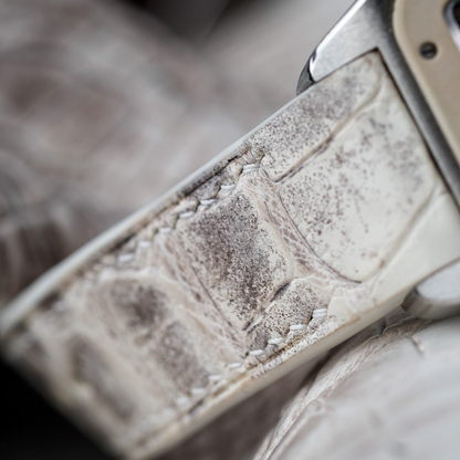 Alligator Leather Strap for Cartier Santos 100 Push Button Clasp