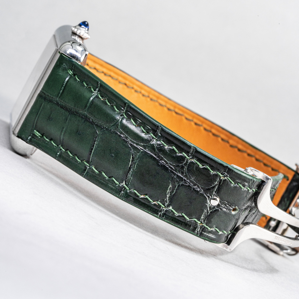 Alligator Leather Strap for Cartier Tank Must