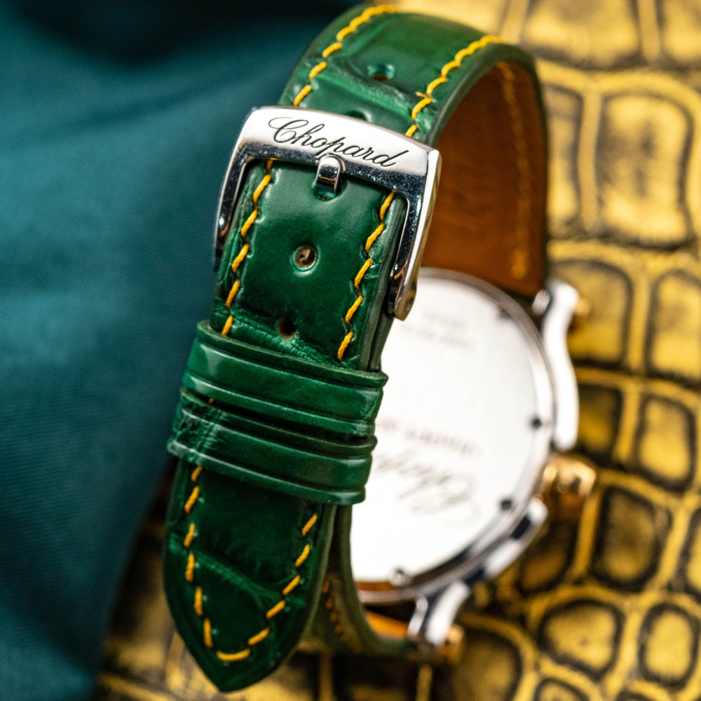Alligator Leather Strap for Chopard Happy Sport Oval