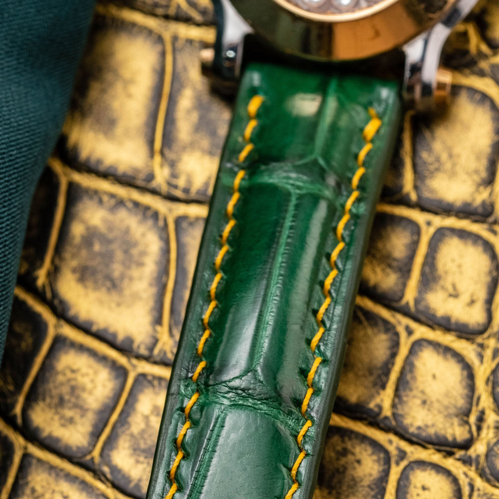 Alligator Leather Strap for Chopard Happy Sport Oval