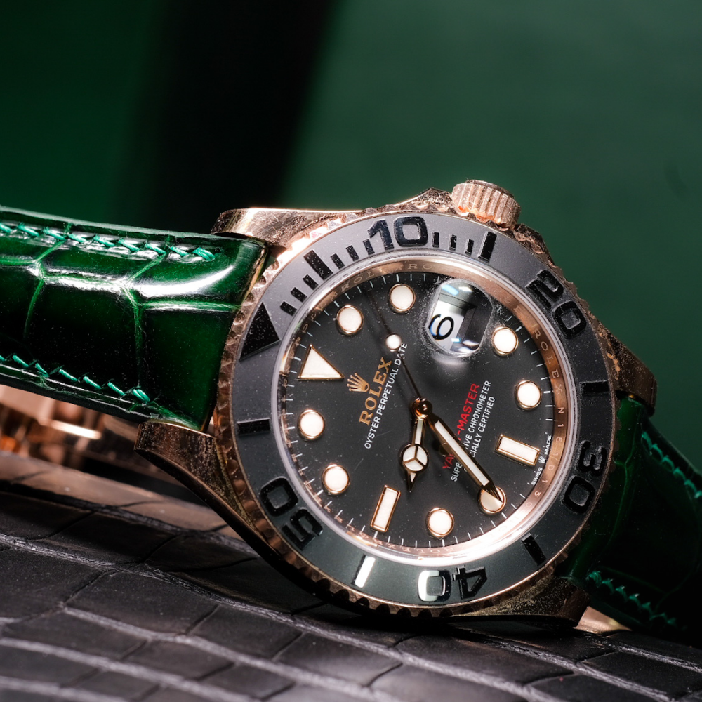 Alligator Leather Strap for Rolex Yacht-Master