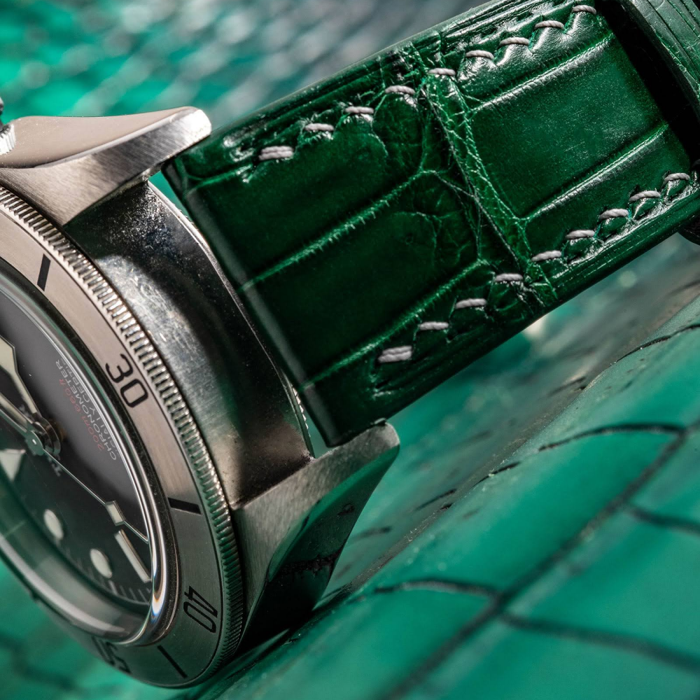 Alligator Leather Strap for Tudor Black Bay