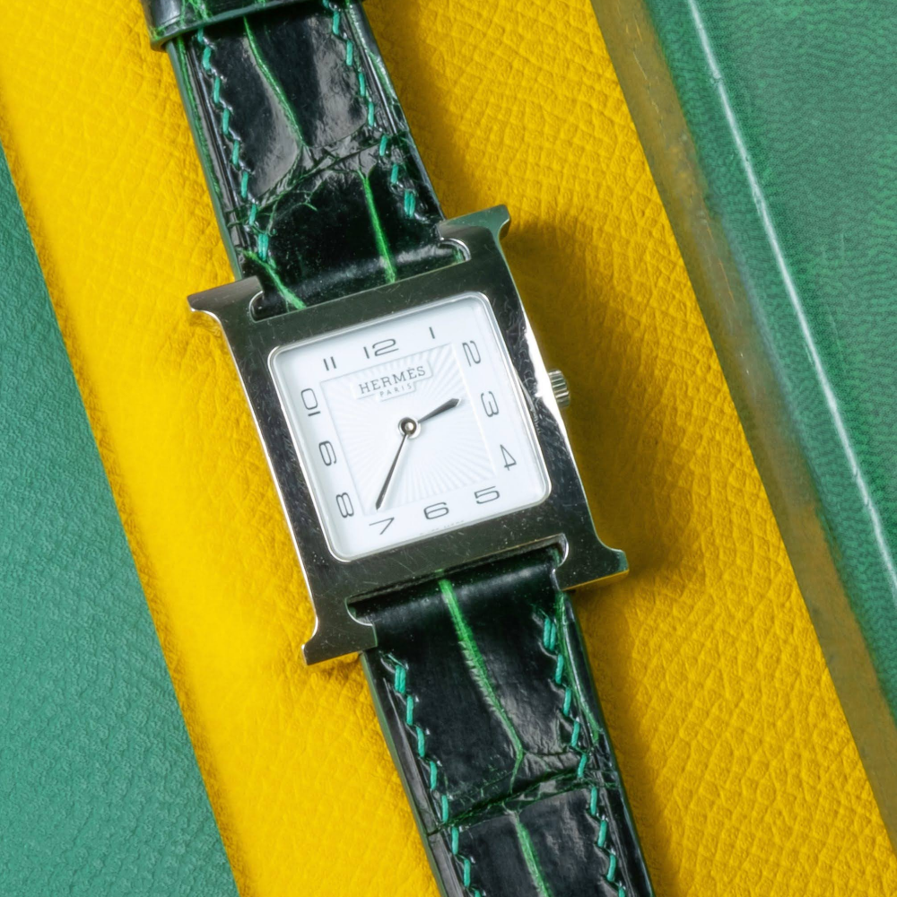 Alligator Leather Strap for Hermes Watch