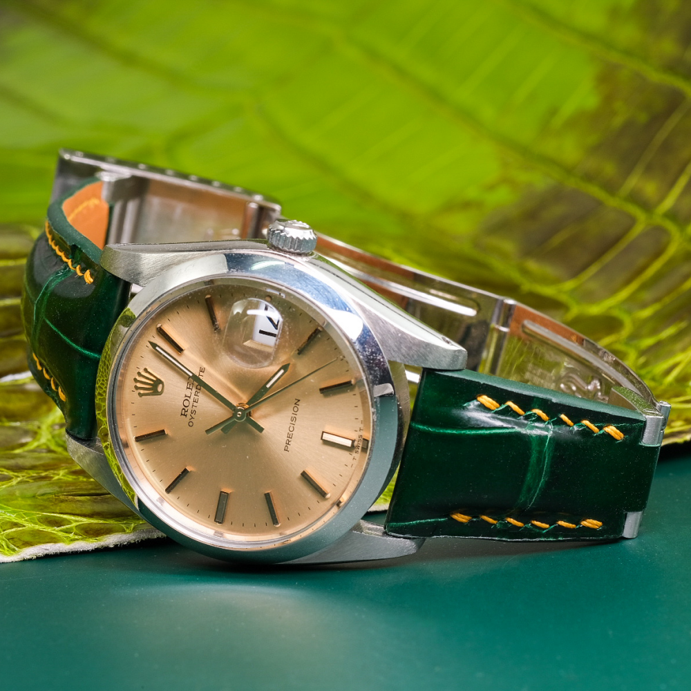 Alligator Leather Strap for Rolex Oyster Perpetual