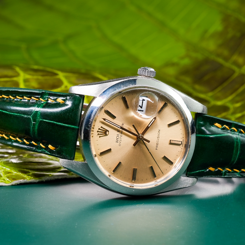 Alligator Leather Strap for Rolex Oyster Perpetual
