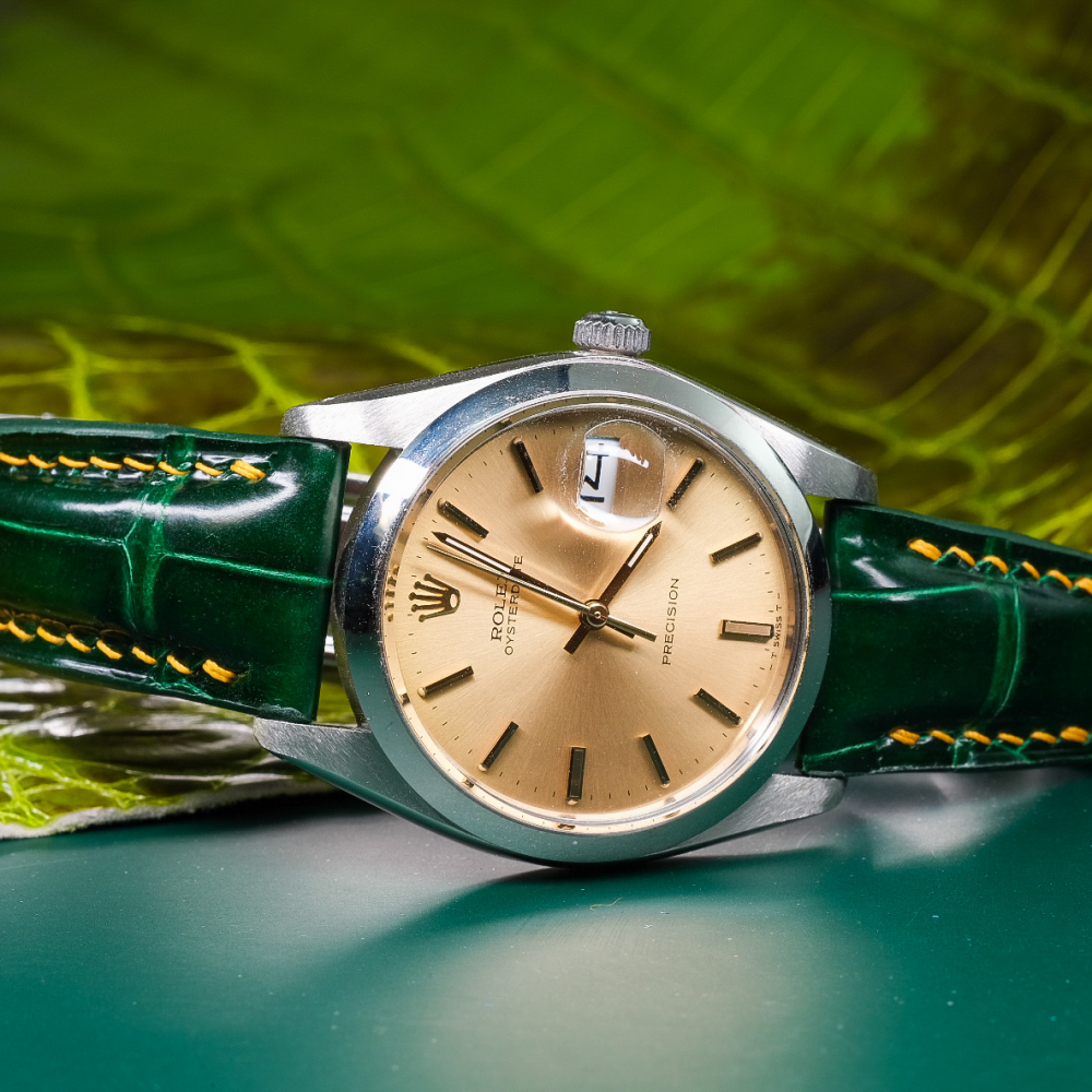 Alligator Leather Strap for Rolex Oyster Perpetual