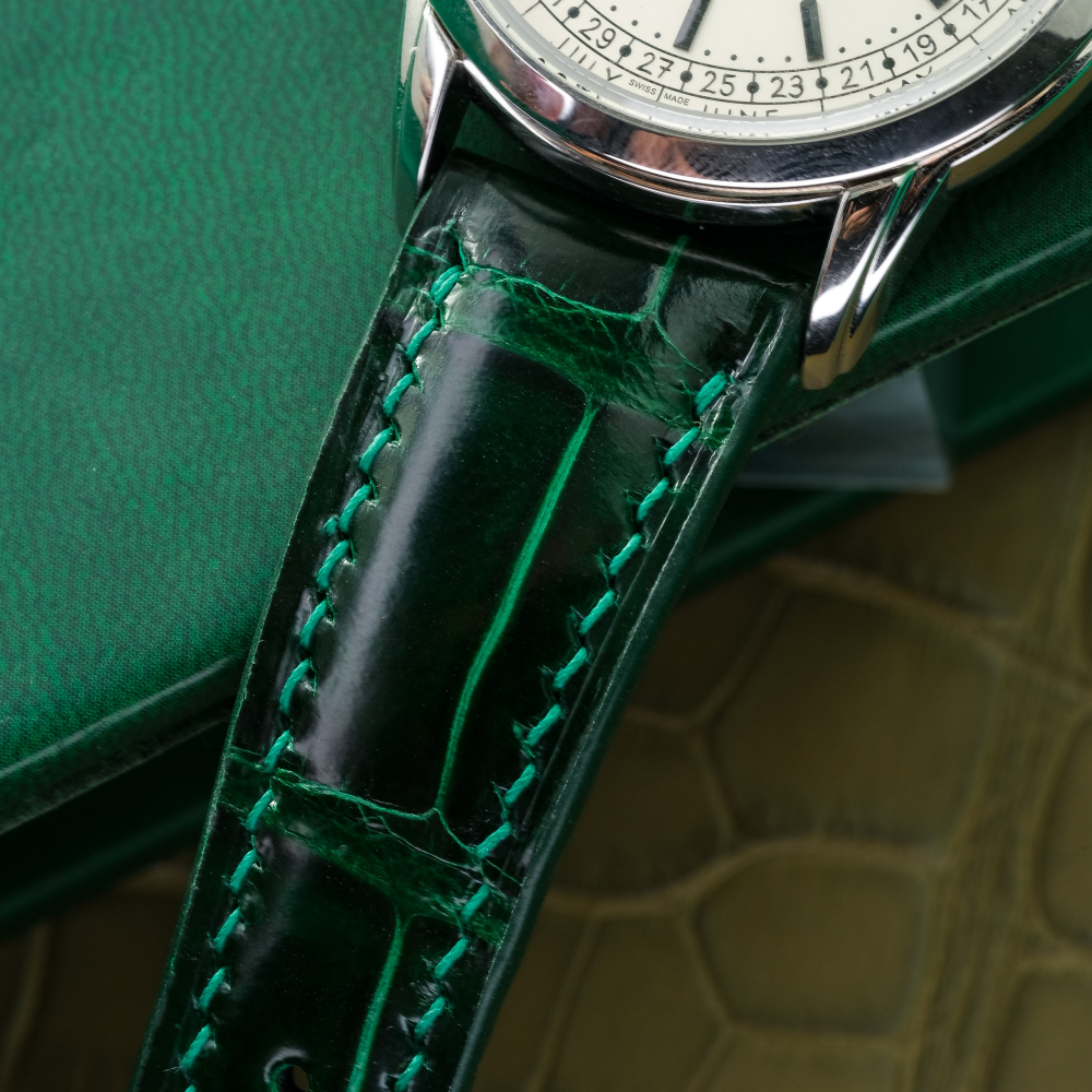 Alligator Leather Strap for Patek Philippe Weekly Calendar