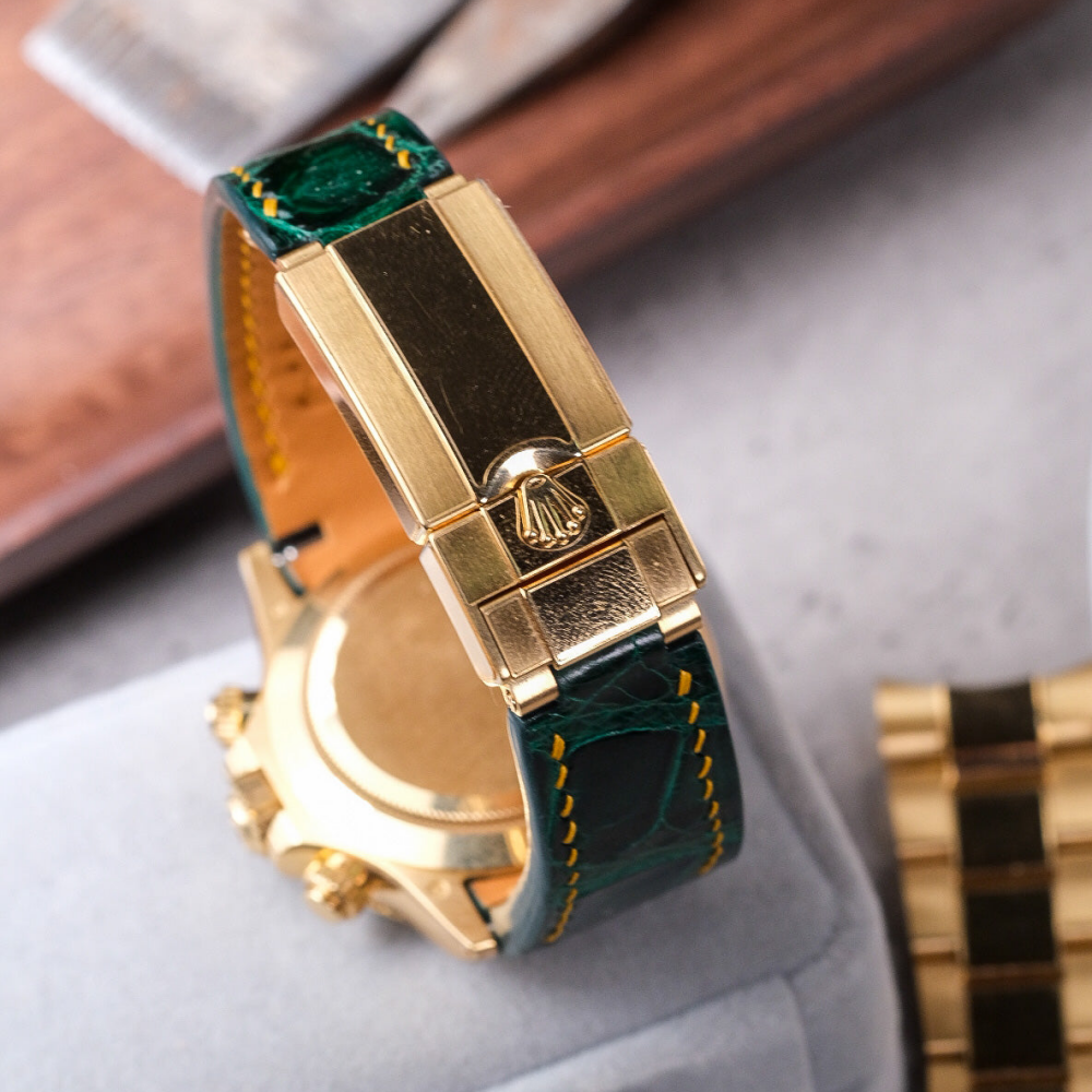 Rolex Daytona Alligator Leather Strap – Deployant Clasp Compatible