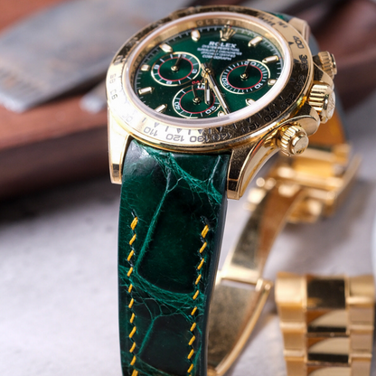Rolex Daytona Alligator Leather Strap – Deployant Clasp Compatible
