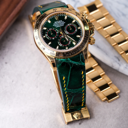 Rolex Daytona Alligator Leather Strap – Deployant Clasp Compatible