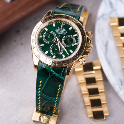 Rolex Daytona Alligator Leather Strap – Deployant Clasp Compatible