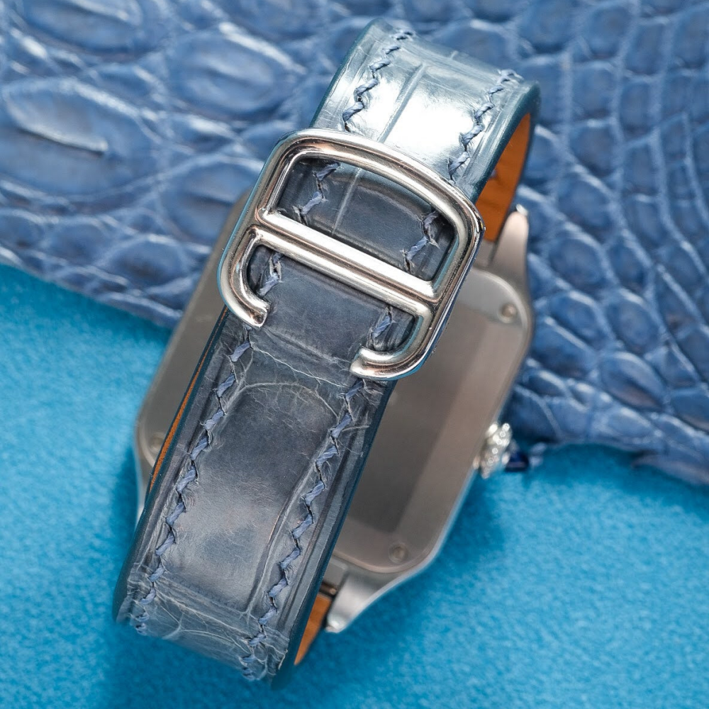 Alligator Leather Strap for Cartier Santos Dumont