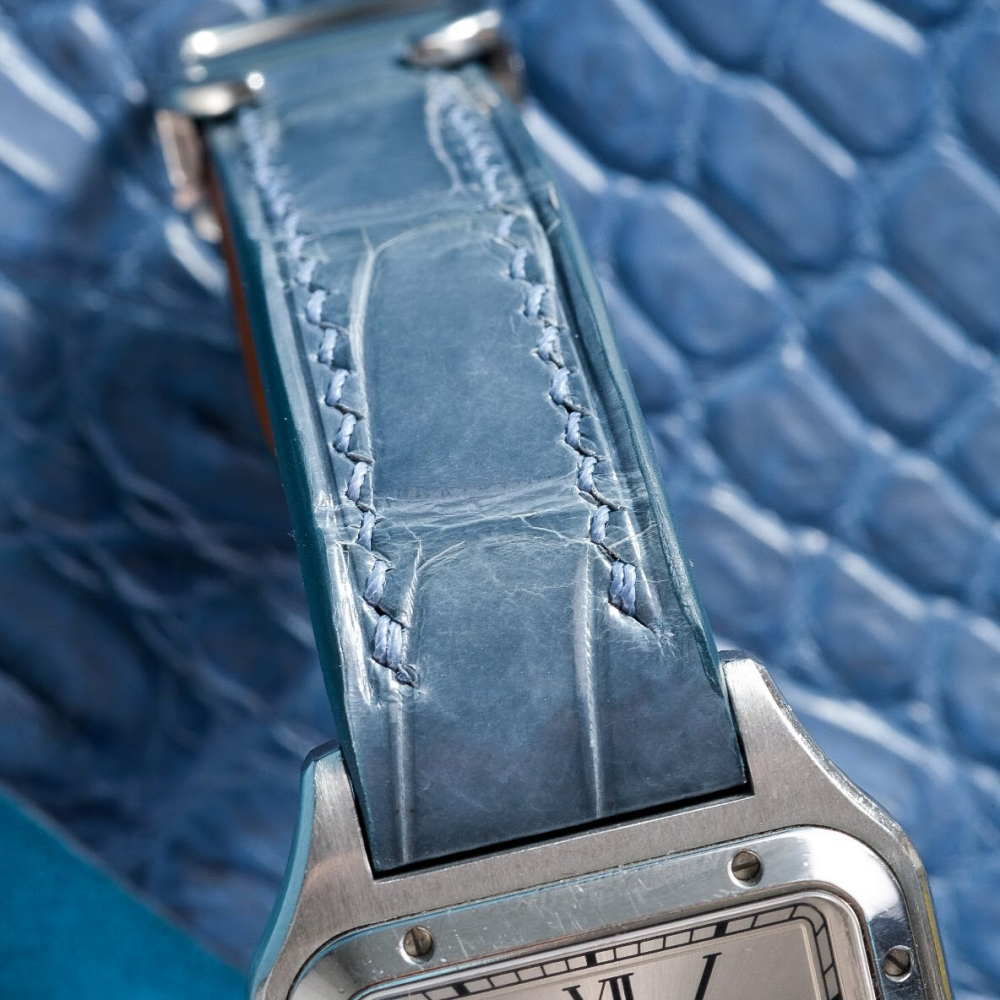 Alligator Leather Strap for Cartier Santos Dumont