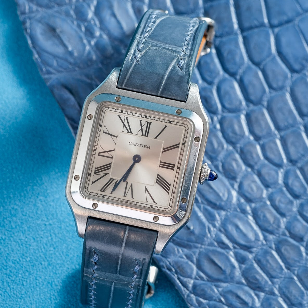 Alligator Leather Strap for Cartier Santos Dumont