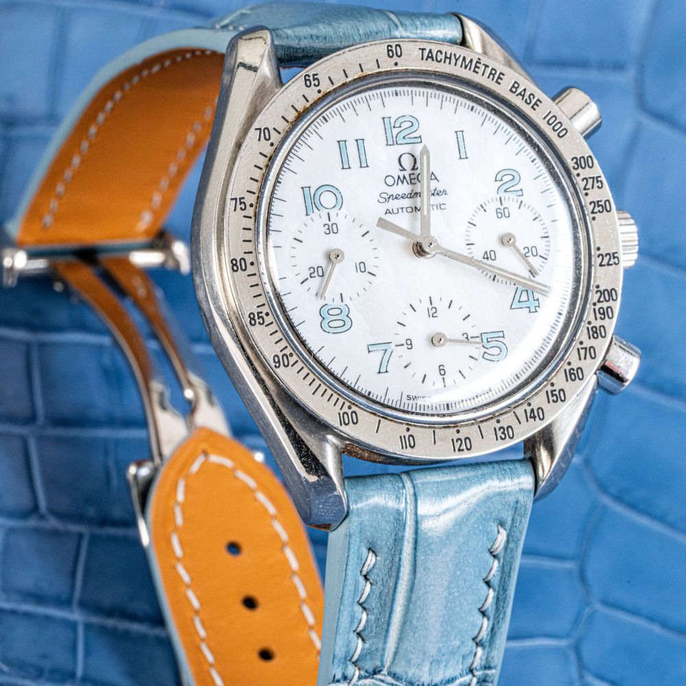 Alligator Leather Strap for Omega Speedmaster