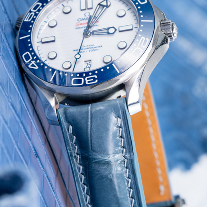 Omega Seamaster Alligator Leather Strap – Handmade Custom Fit