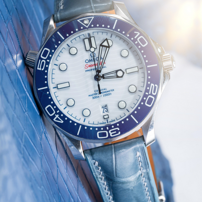 Omega Seamaster Alligator Leather Strap – Handmade Custom Fit