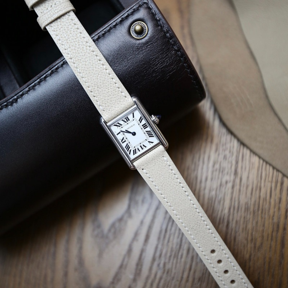 Chevre Leather Strap for Cartier Tank