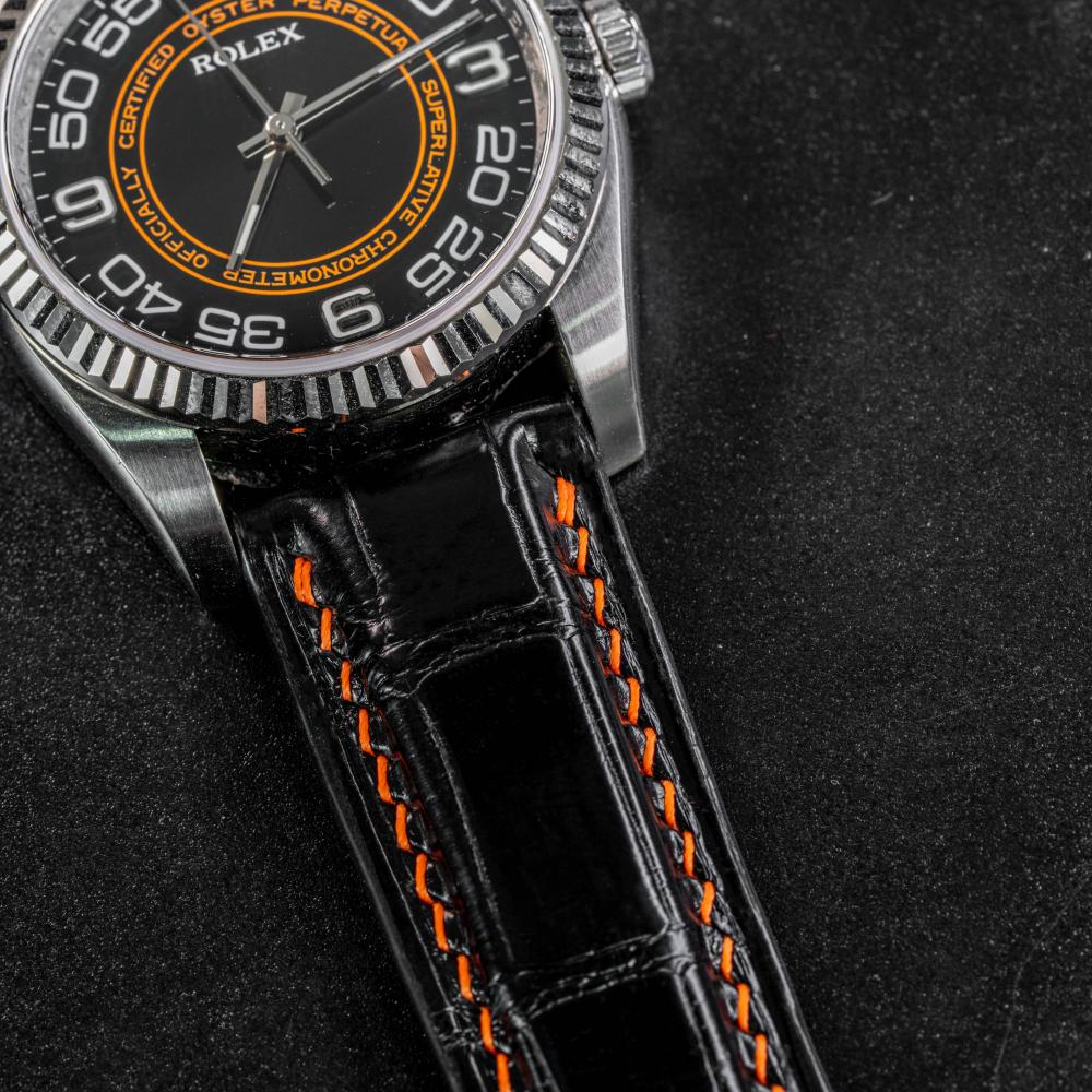 Alligator Leather Strap for Rolex Oyster Perpetual