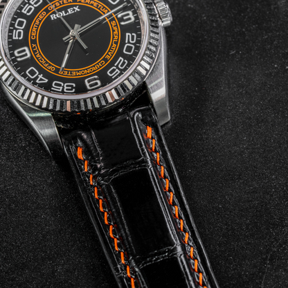 Alligator Leather Strap for Rolex Oyster Perpetual