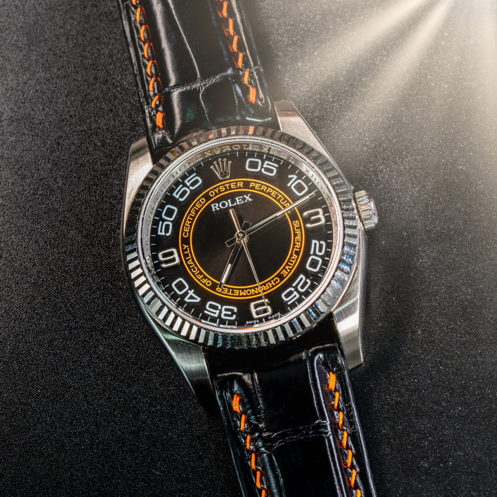 Alligator Leather Strap for Rolex Oyster Perpetual