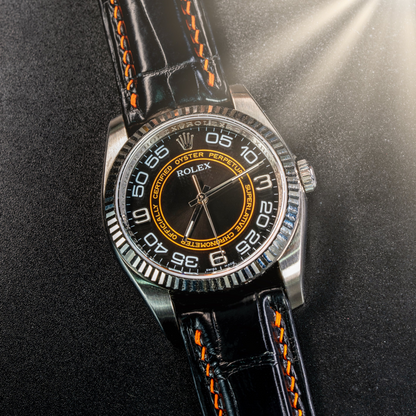 Alligator Leather Strap for Rolex Oyster Perpetual